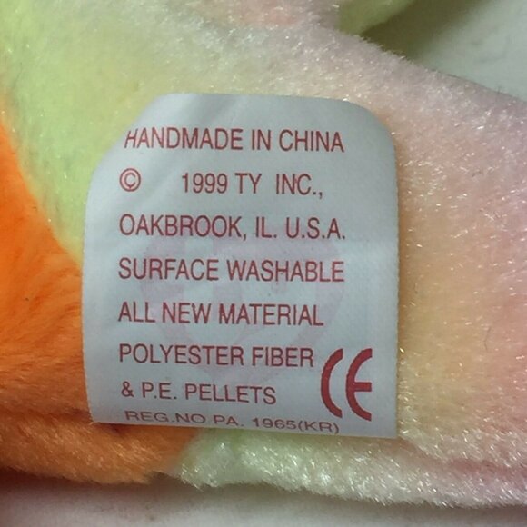 Ty Beanie Baby Lips Fish Plush Stuffed Animal Retired W Tag Birthday Mar 15 1999 - Picture 7 of 10